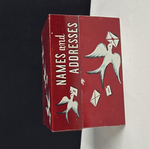 Vintage Tin 1954 Names and Addresses Mayfair Co. Chicago Storage Organizer - Picture 1 of 16